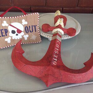 Decorative Anchor and Keep Out-Sign